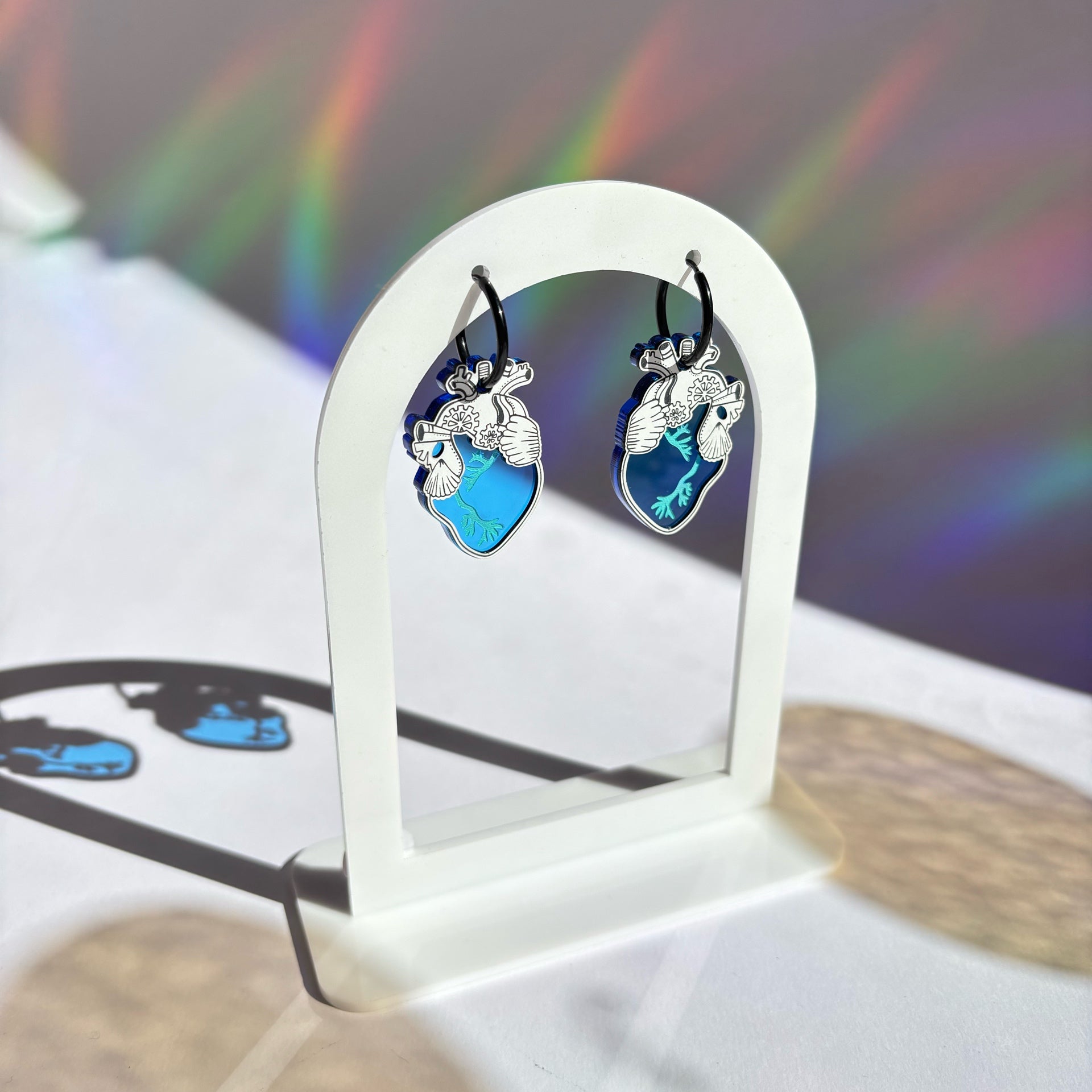 Corazones azul oscuro