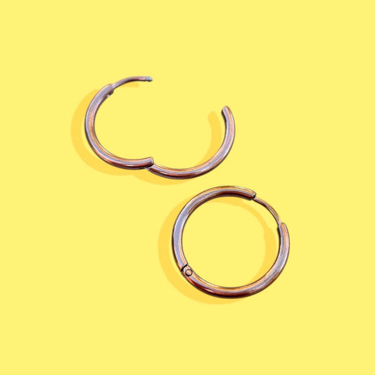 Aros oro rosa 2cm - Annie's Fingers