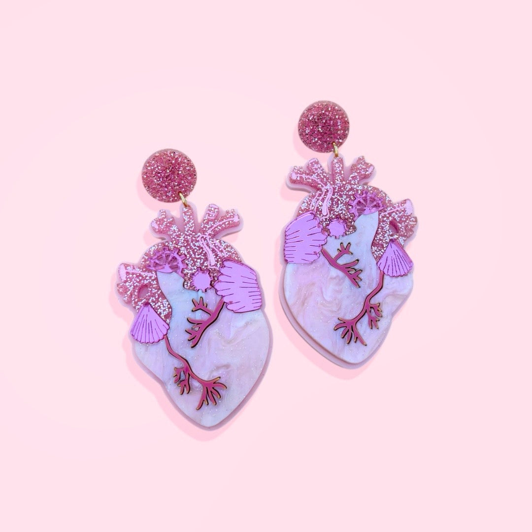 Corazones rosa grandes - Annie's Fingers