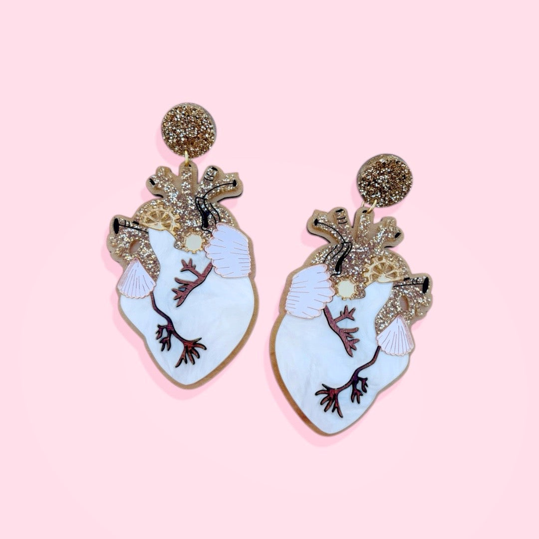 Corazones blanco grandes - Annie's Fingers