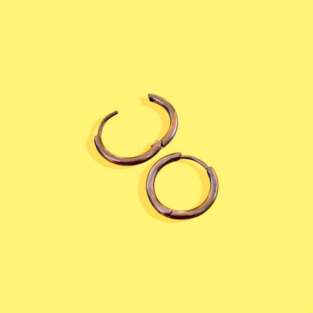 Aros oro rosa 1,5cm - Annie's Fingers