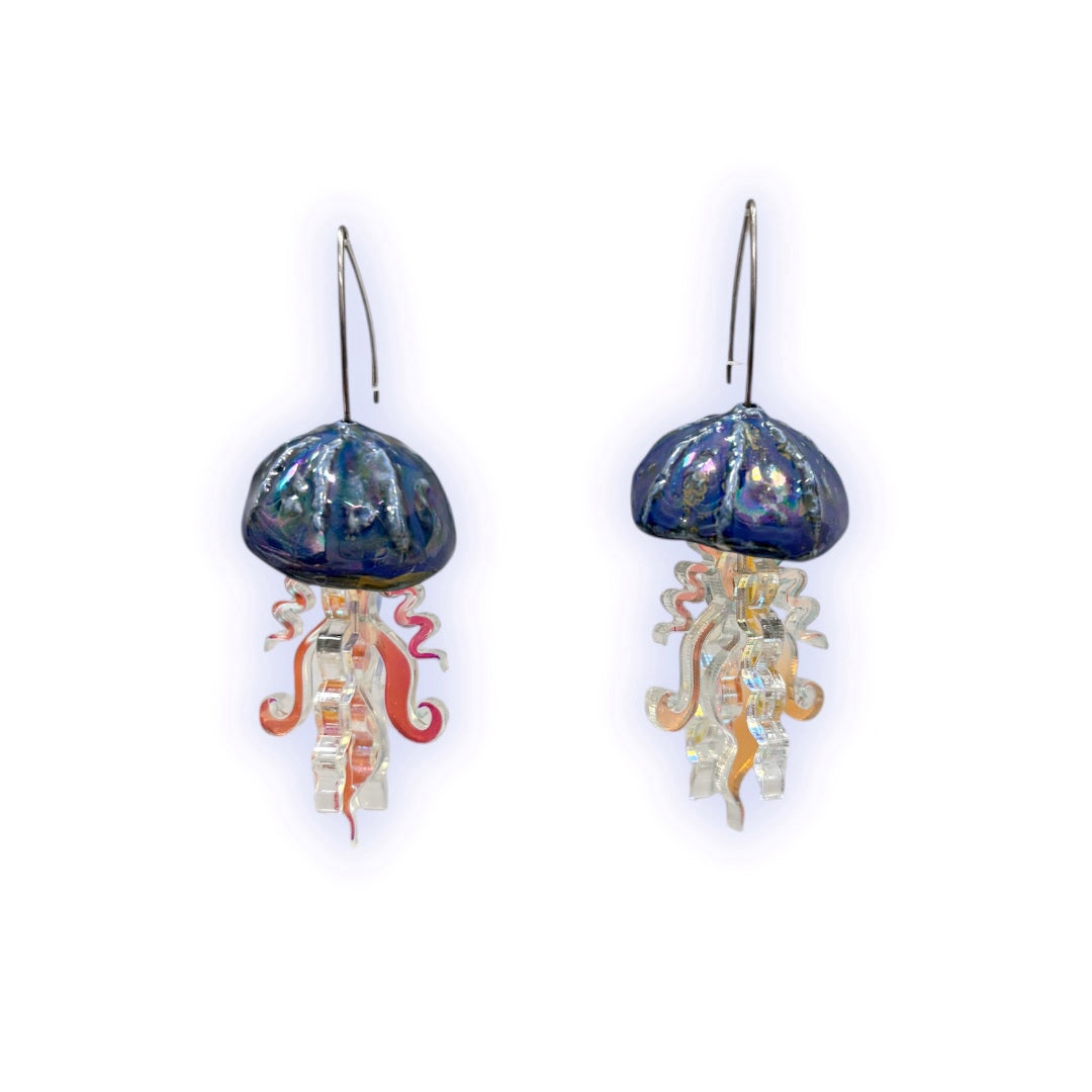 Medusas de porcelana Azules