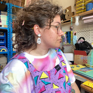 Rocket and moon earrings - Annie's Fingers